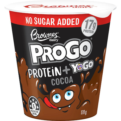 Brownes Dairy Progo Protein Yogo Cocoa 170g
