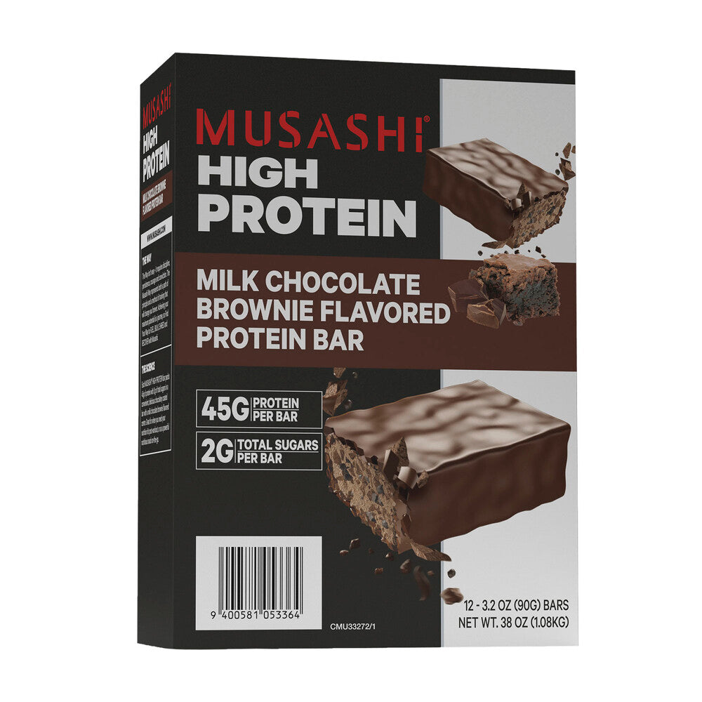 Musashi High Protein Bar Milk Chocolate Brownie 4x90g - 360g