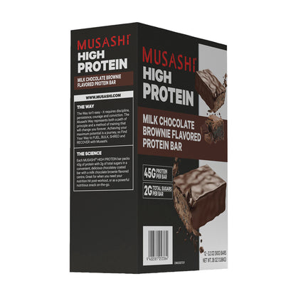 Musashi High Protein Bar Milk Chocolate Brownie 4x90g - 360g