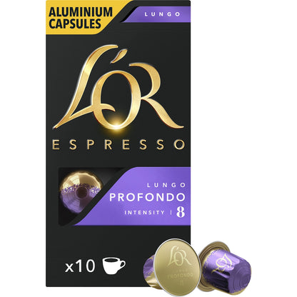 Lor Espresso Lungo Profondo Coffee Pods Nespresso Compatible 10 Pack