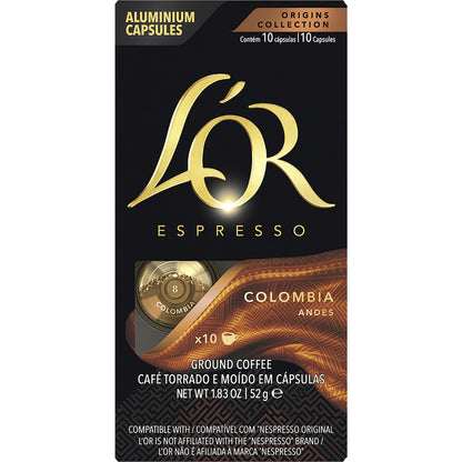 Lor Espresso Colombia Coffee Pods Nespresso Compatible 10 Pack