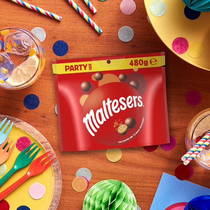 Maltesers Milk Chocolate Snack & Share Party Bag 480g