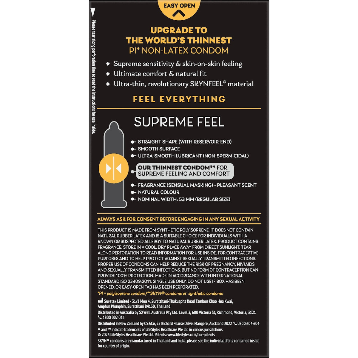 Skyn Condoms Supreme Feel 10 Pack
