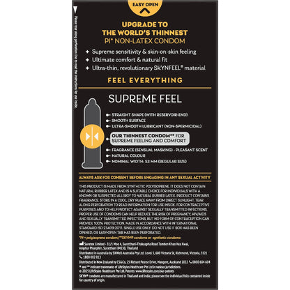 Skyn Condoms Supreme Feel 10 Pack