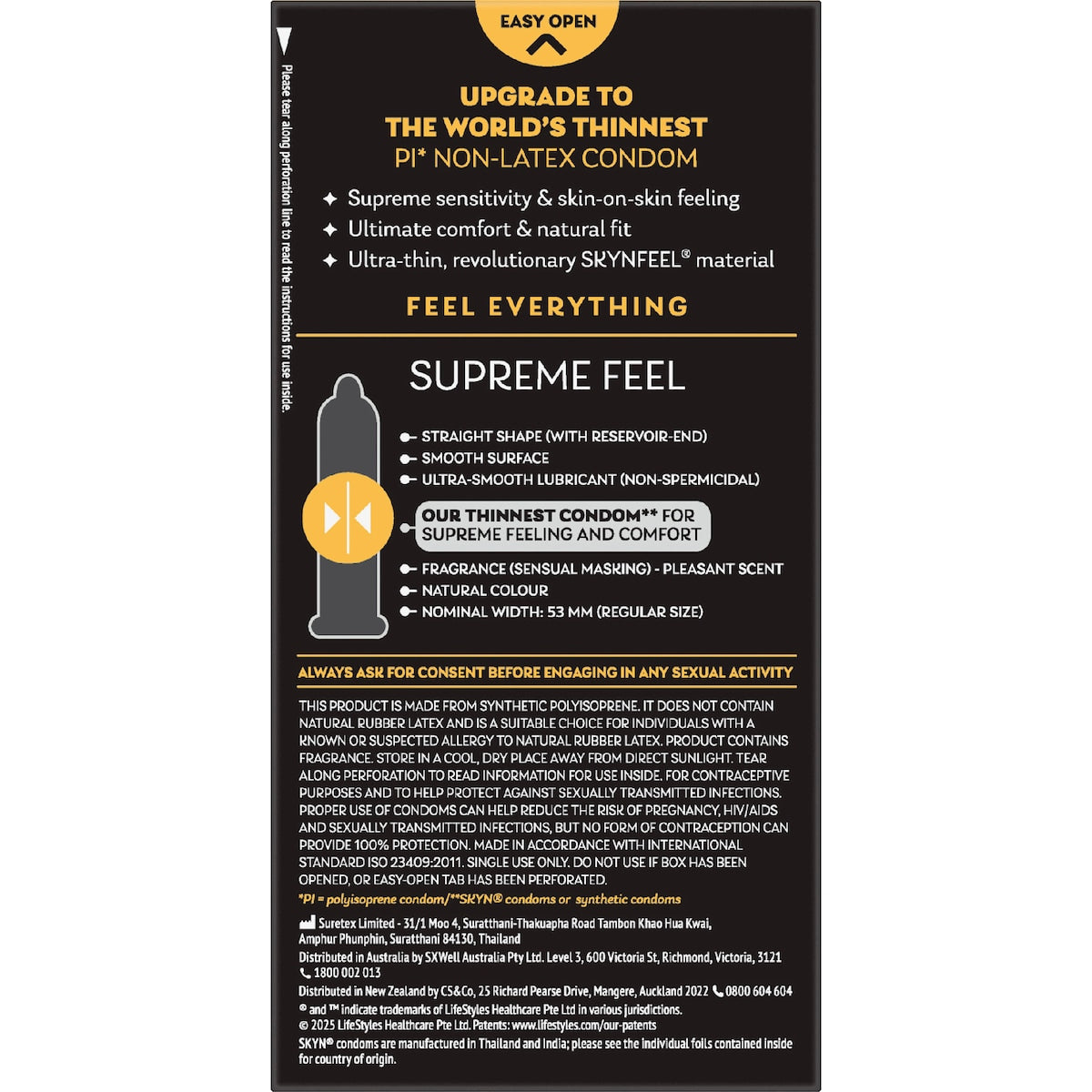 Skyn Condoms Supreme Feel 18 Pack