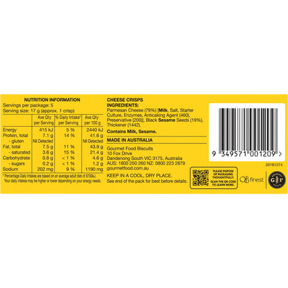 Ob Finest Parmesan Crisps 85g