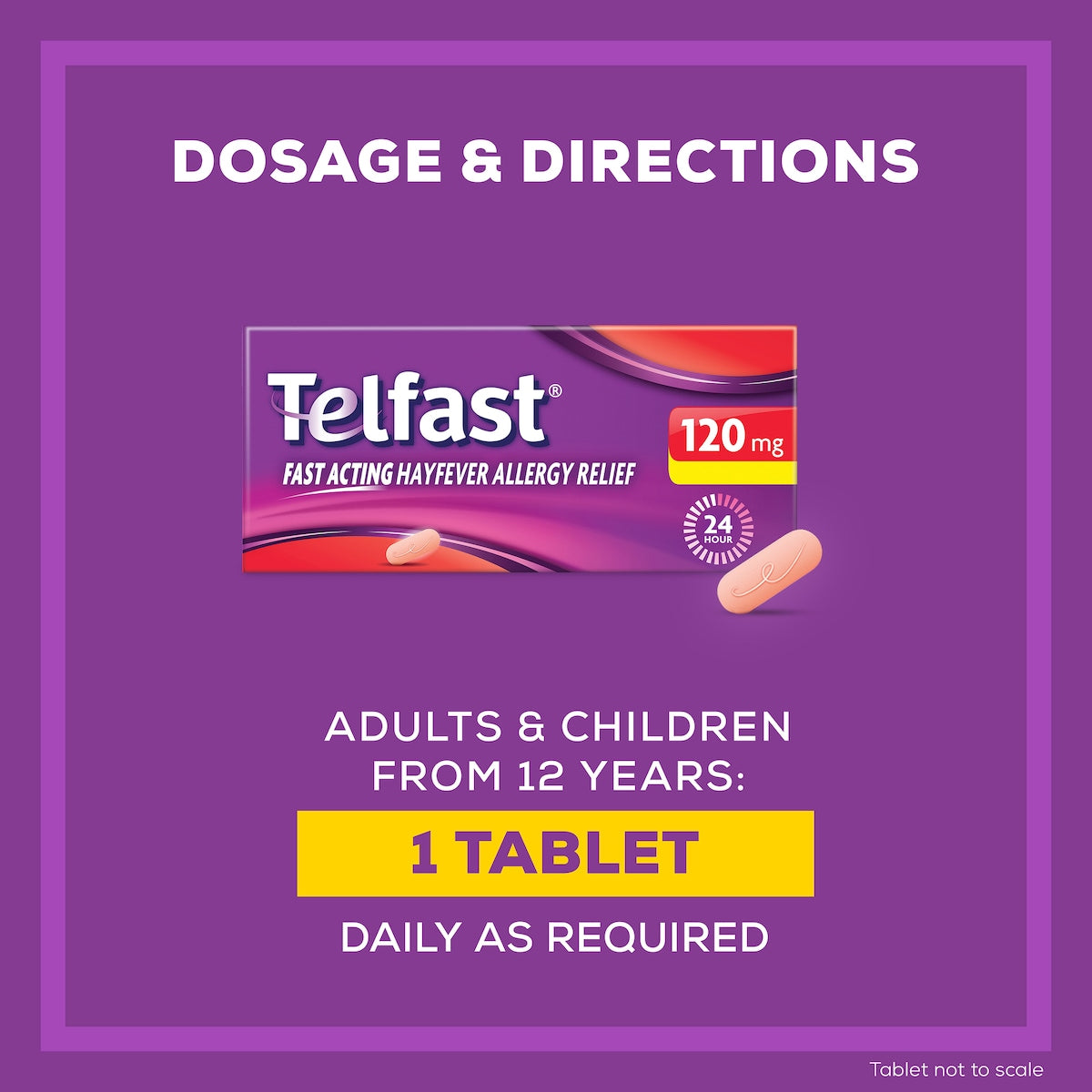 Telfast Hayfever Allergy Relief 120mg Antihistamine Tablets 10 Pack