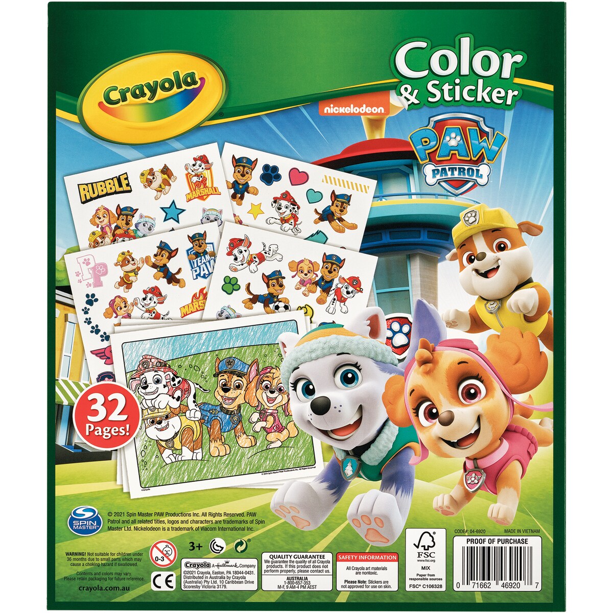 Crayola Color & Sticker Paw Patrol Each