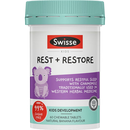 Swisse Kids Rest + Restore Tablets For Natural And Restful Sleep 60 Pack