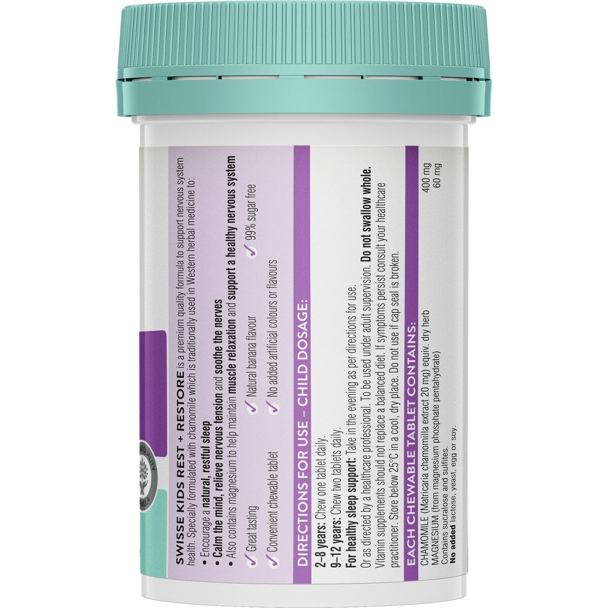 Swisse Kids Rest + Restore Tablets For Natural And Restful Sleep 60 Pack