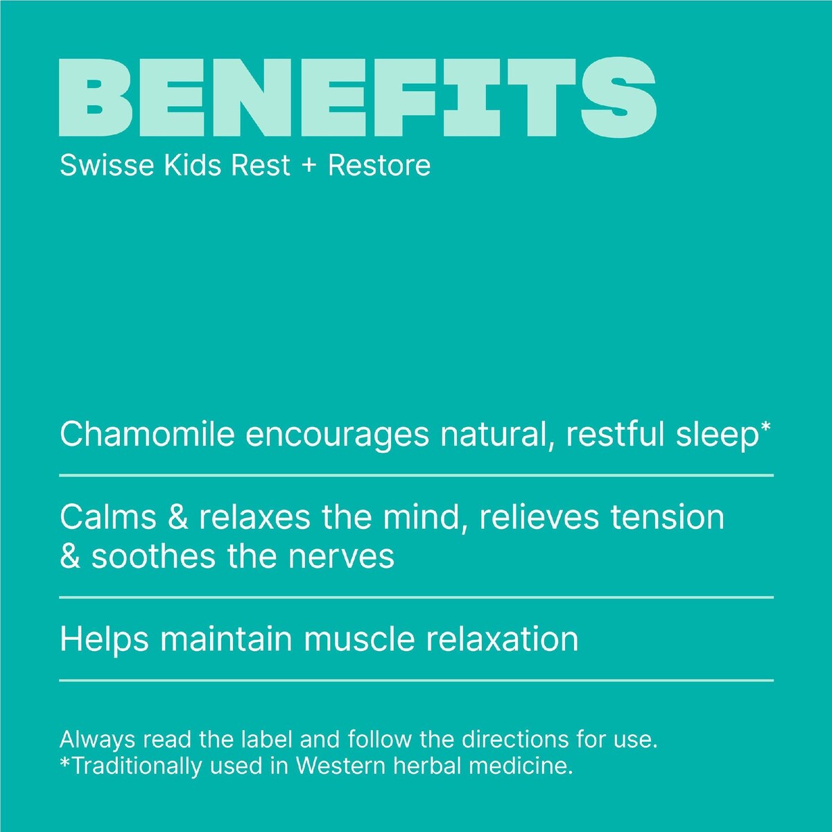Swisse Kids Rest + Restore Tablets For Natural And Restful Sleep 60 Pack