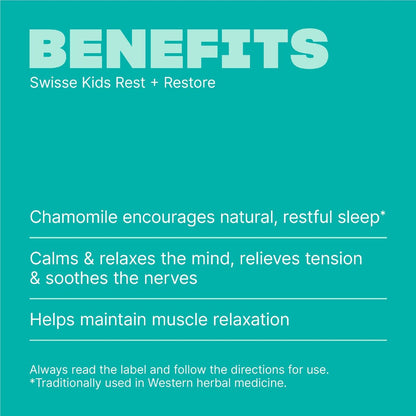 Swisse Kids Rest + Restore Tablets For Natural And Restful Sleep 60 Pack