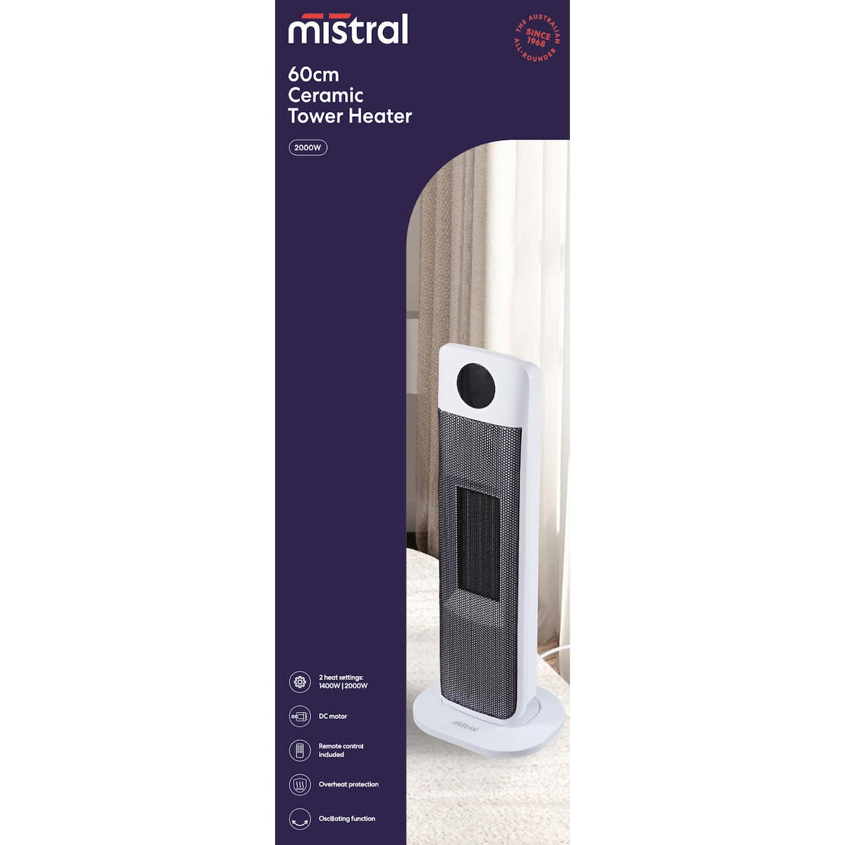 Mistral Tower Heater 60cm Each