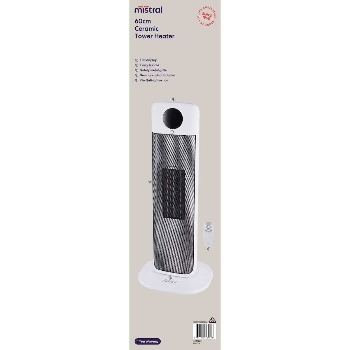 Mistral Tower Heater 60cm Each