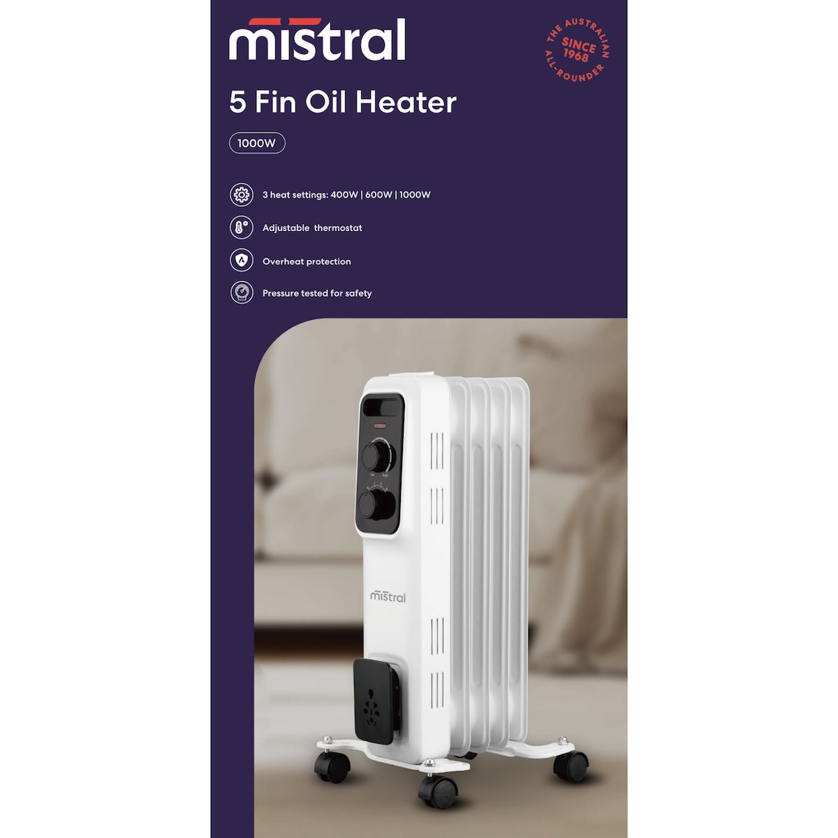 Mistral 5 Fin Oil Heater Each