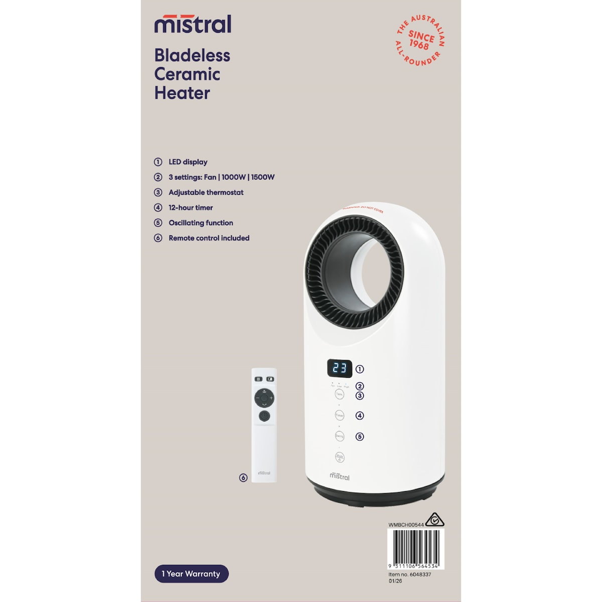 Mistral Bladeless Heater Each