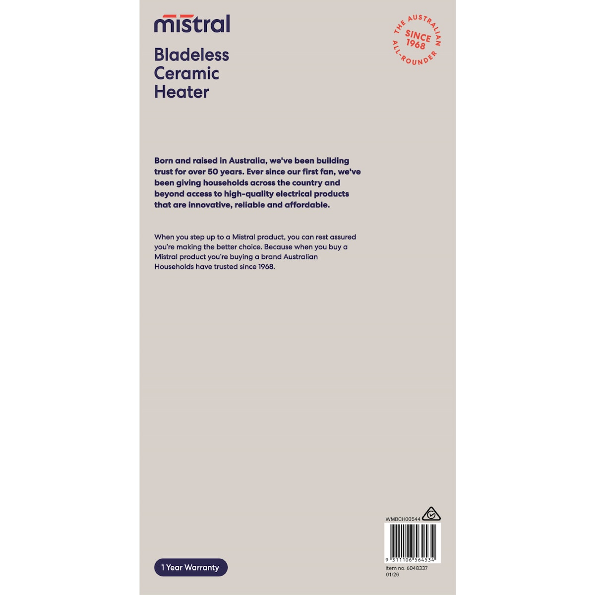 Mistral Bladeless Heater Each