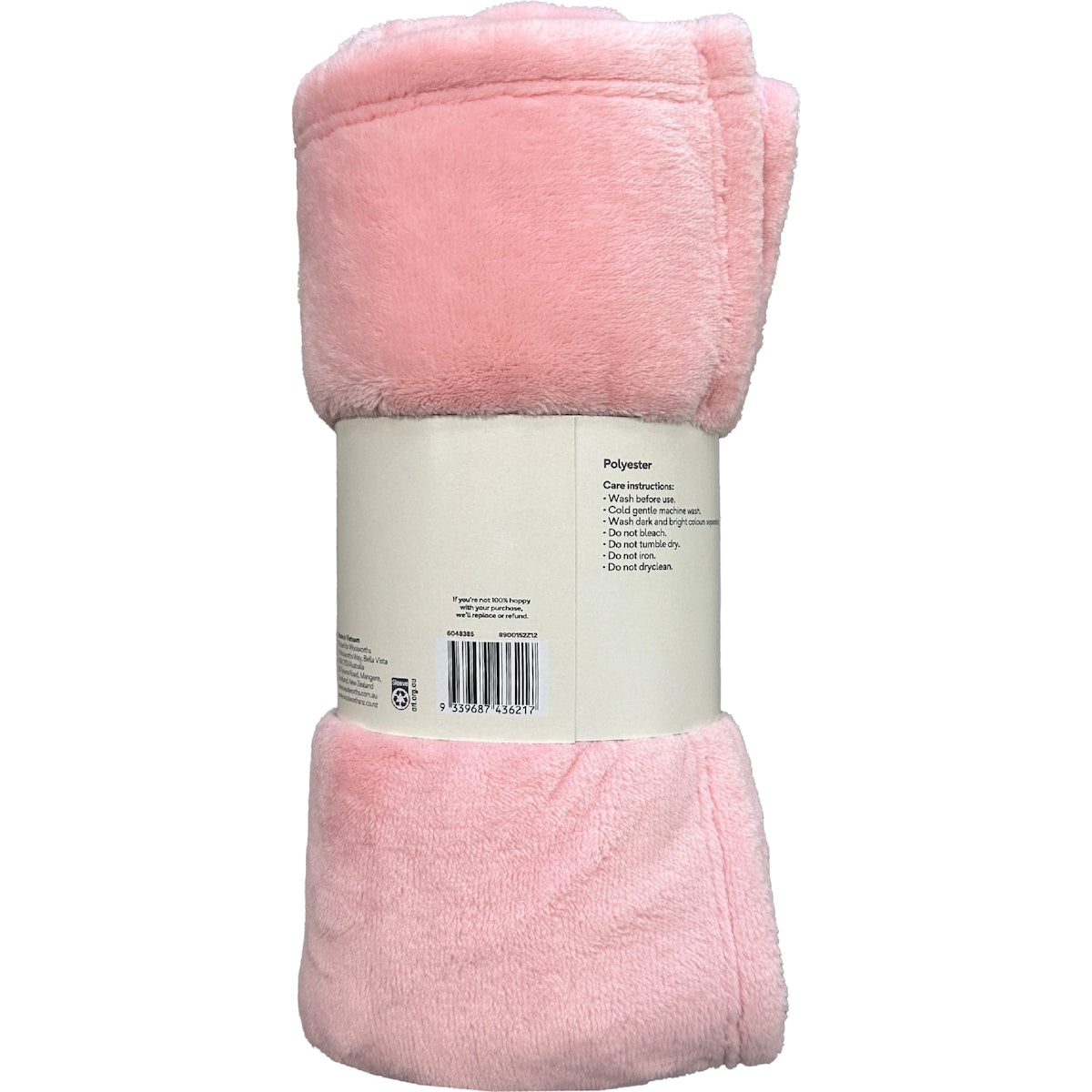 Plush Throw Pink Each