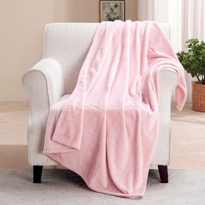 Plush Throw Pink Each