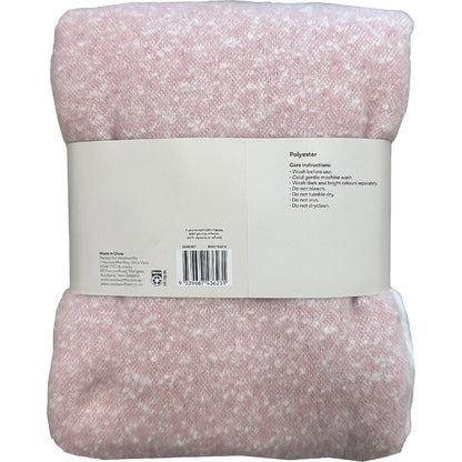 Faux Wool Throw Mauve Each