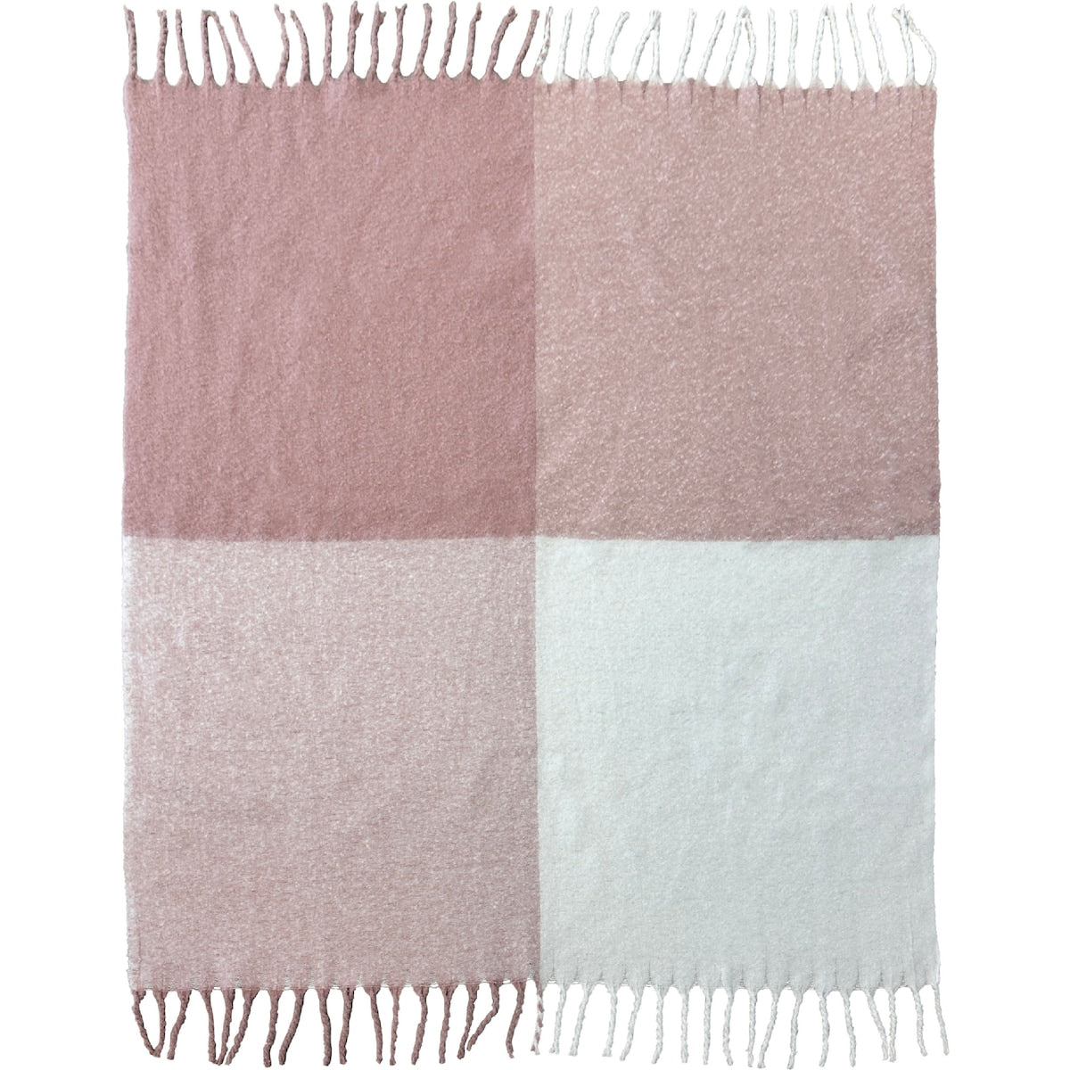 Faux Wool Throw Mauve Each