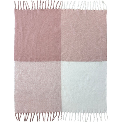 Faux Wool Throw Mauve Each