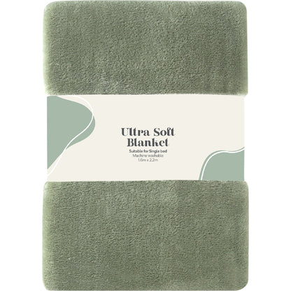 Ultra Soft Blanket Olive Each
