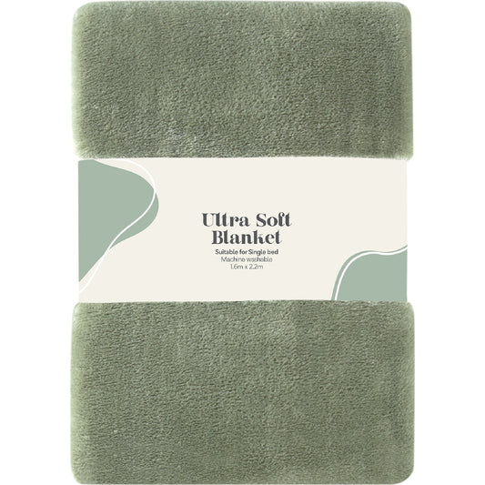 Ultra Soft Blanket Olive Each