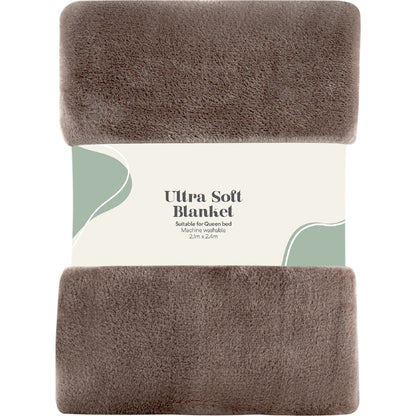 Ultra Soft Blanket Brown Each