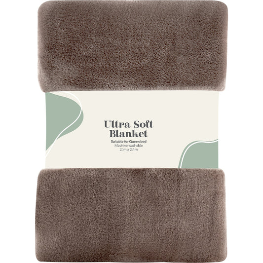 Ultra Soft Blanket Brown Each