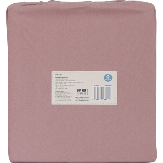 Queen Microfleece Bed Sheet Pack Pink Each