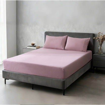 Queen Microfleece Bed Sheet Pack Pink Each
