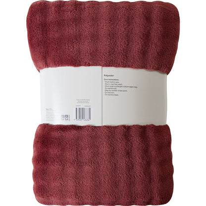 Queen Bed Bubble Blanket Burgundy Each
