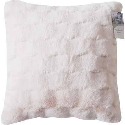 Wavy Faux Fur Cushion Cream Each