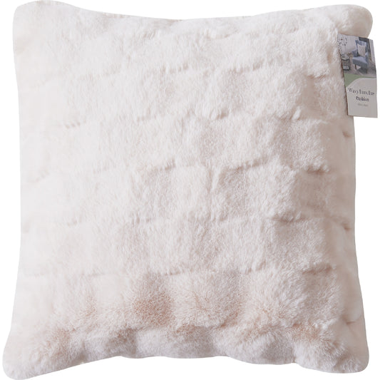 Wavy Faux Fur Cushion Cream Each