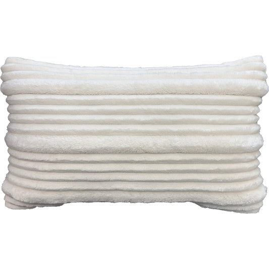 Stripe Oblong Cushion Cream Each