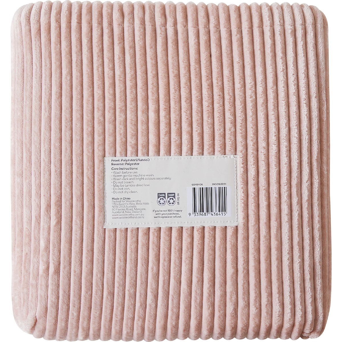 Queen Flannel Quilt Cover Set Pink Stripe Each
