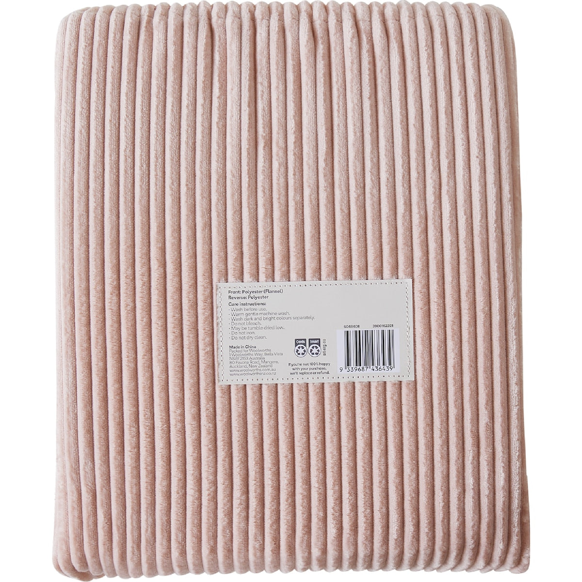 King Flannel Quilt Cover Set Pink Stripe Each