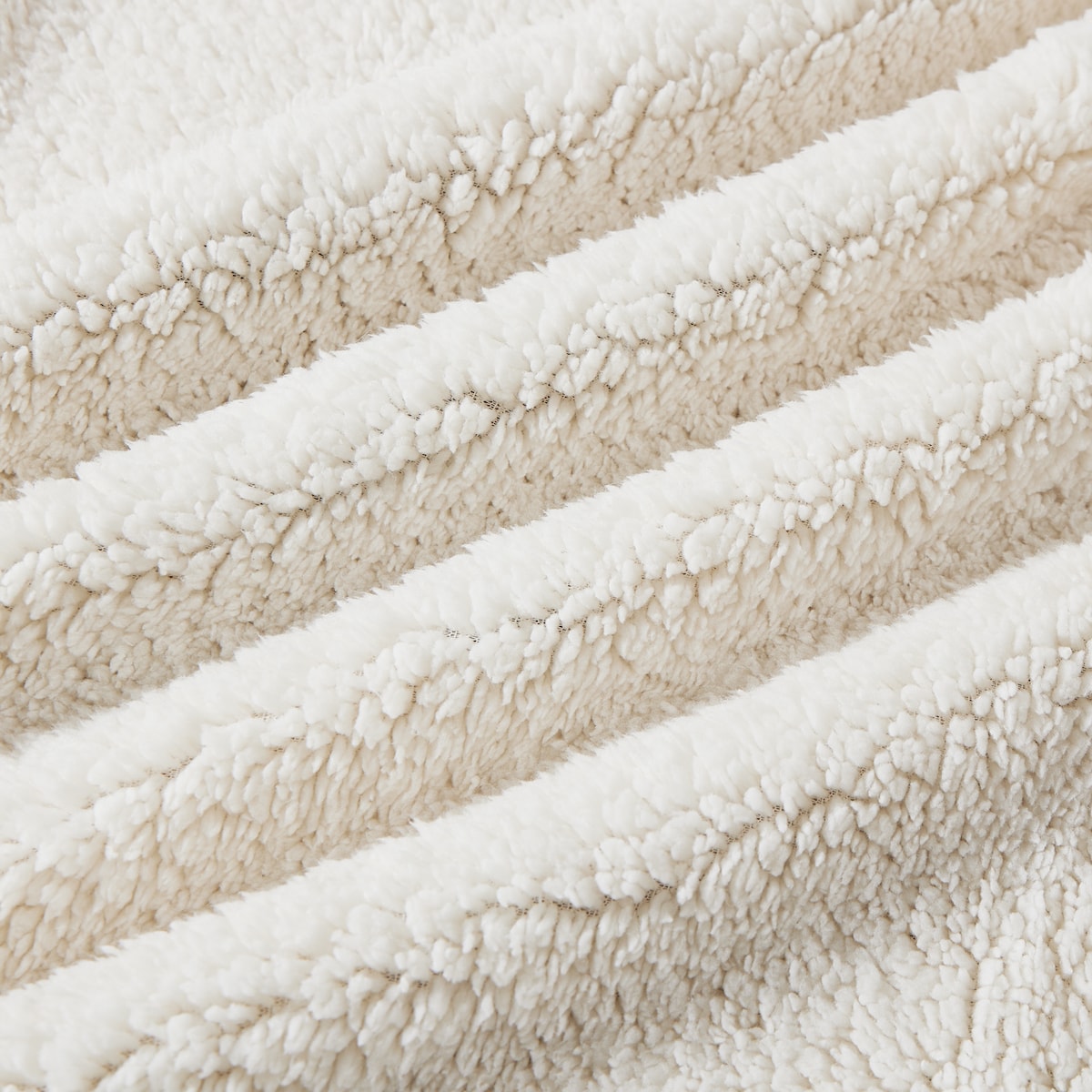 Waffle Sherpa Throw Black & White Check Each