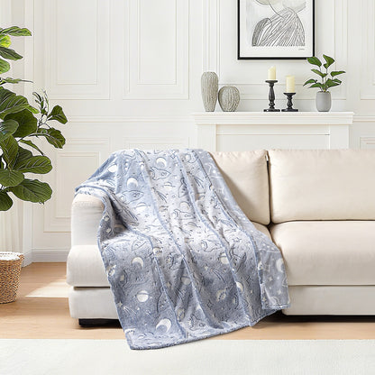 Kids Fleece Throw Blue Each