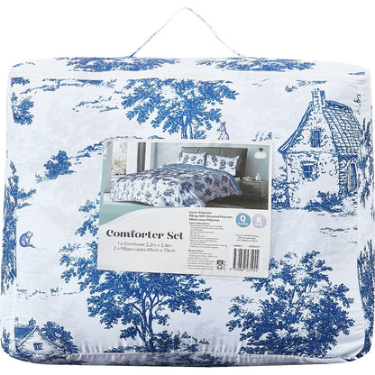 Queen/king Comforter Bed Set Blue Each