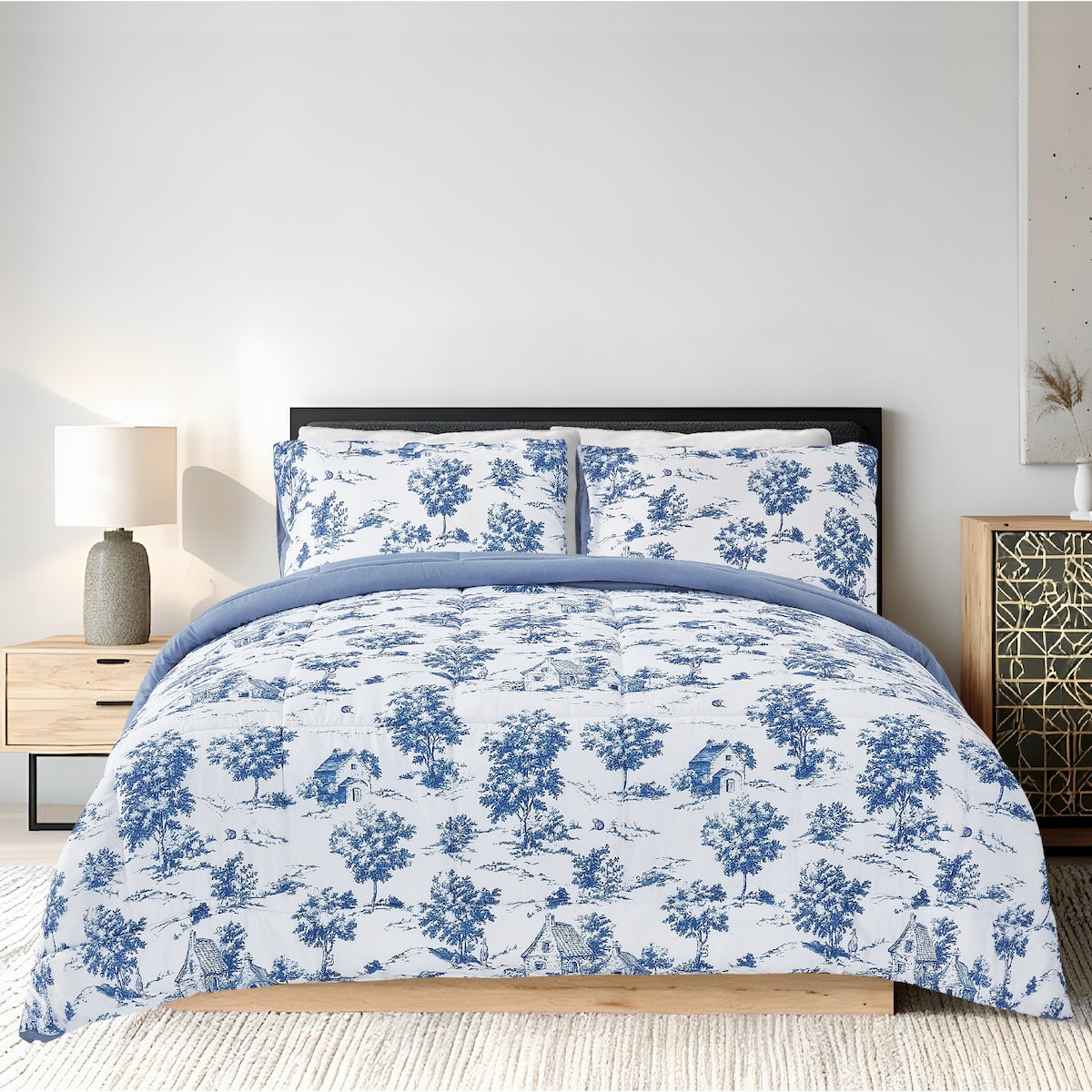 Queen/king Comforter Bed Set Blue Each