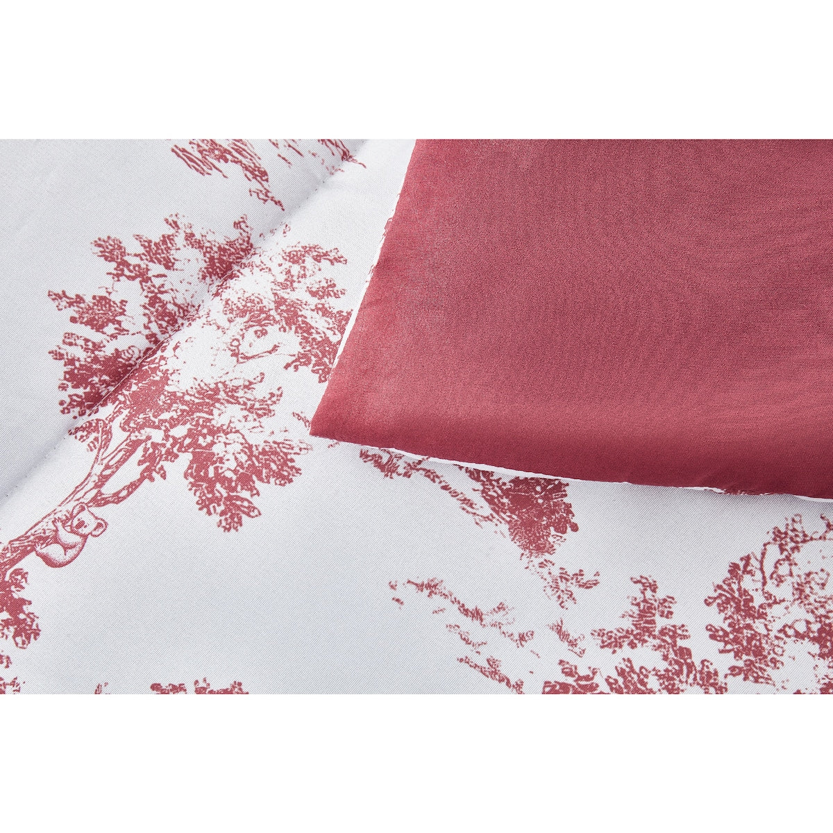 Queen/king Comforter Bed Set Burgundy Each