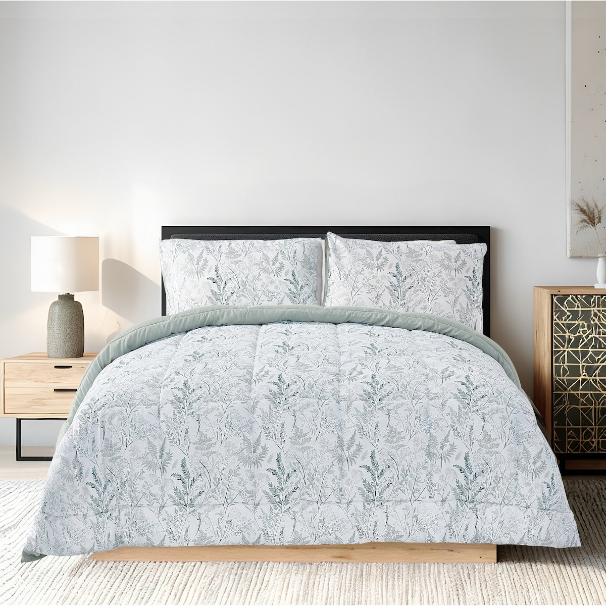 Queen/king Comforter Bed Set Green Each
