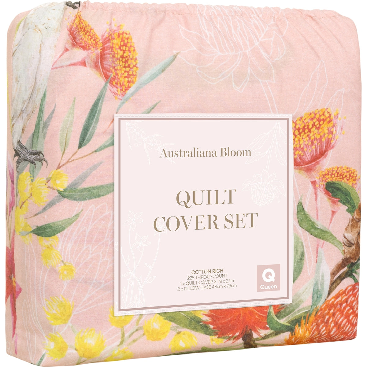 Australiana Bloom Queen Quilt Cover Set Each