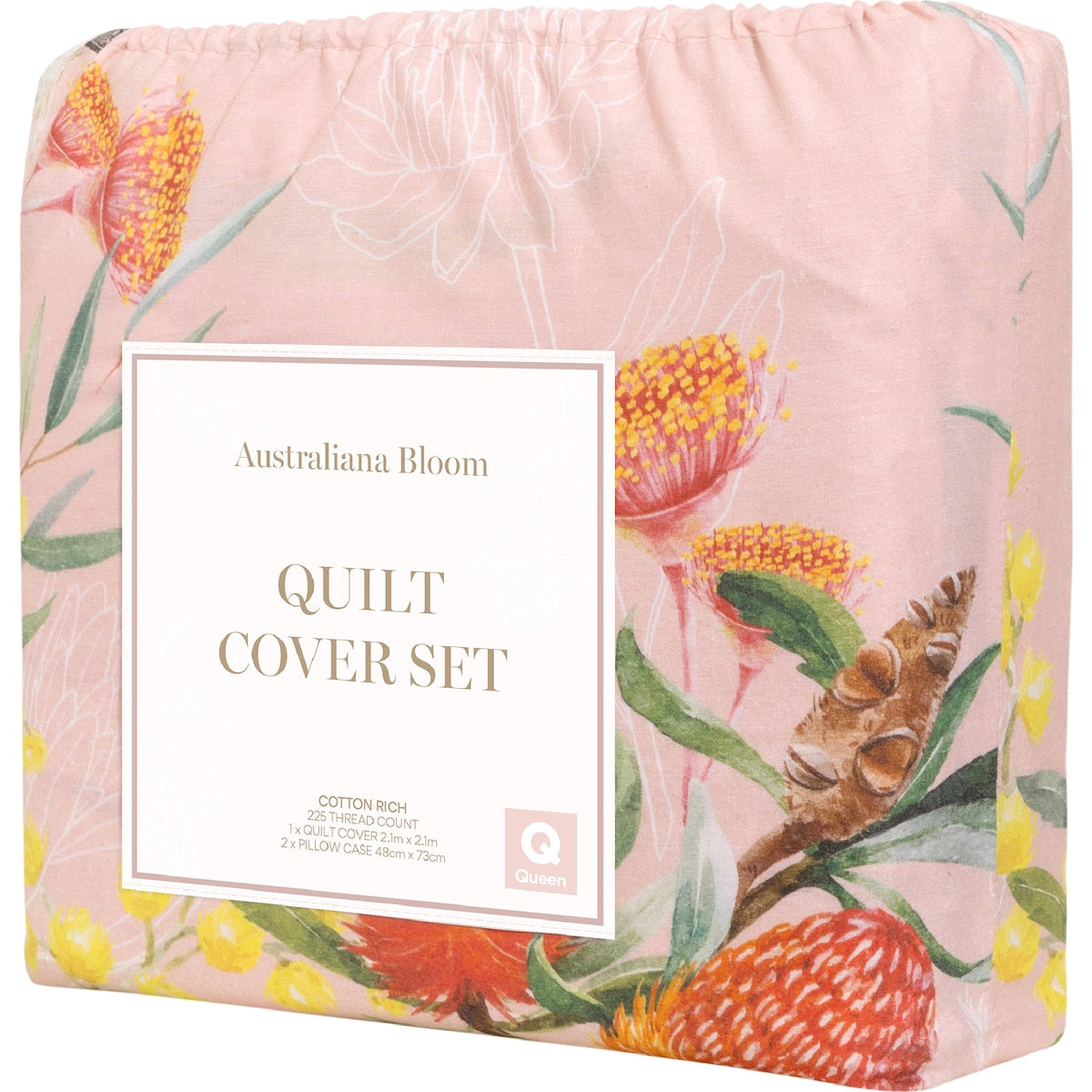 Australiana Bloom Queen Quilt Cover Set Each