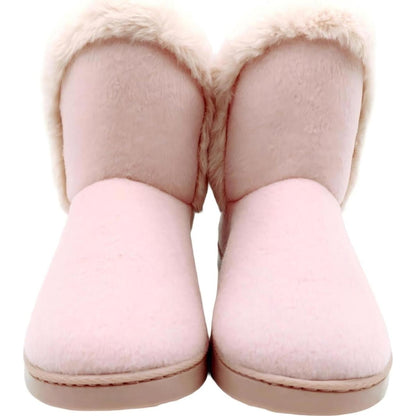 Ladies Faux Fur Collar Boots Pink Size 5/6 Each