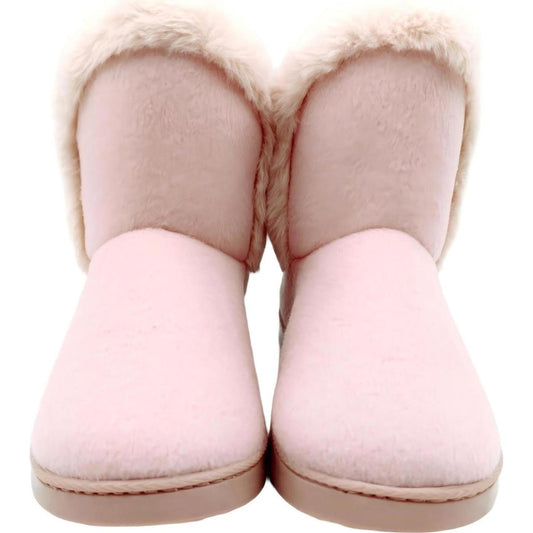 Ladies Faux Fur Collar Boots Pink Size 9/10 Each