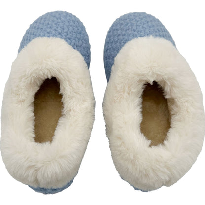 Ladies Moccasin Slippers Blue Size 7/8 Each