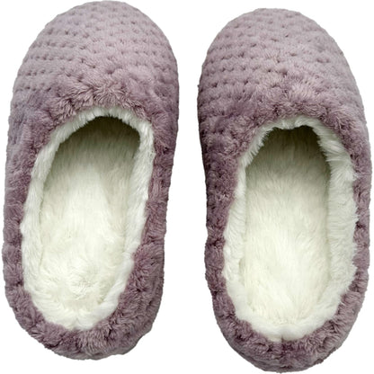 Ladies Sherpa Scuff Slippers Lilac Size 9/10 Each